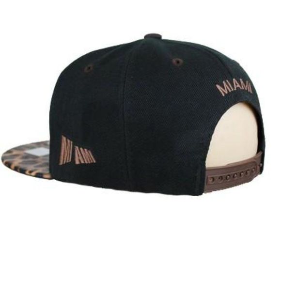 NEW UNISEX MIAMI Leopard Snap Back Hat - Picture 2 of 2